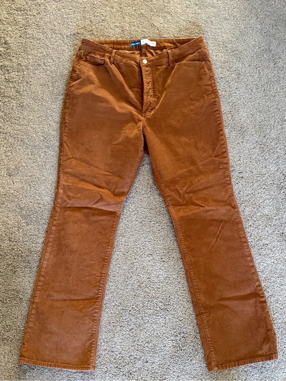 Old Navy Corduroy Button-Fly Pants in Rust Brown
